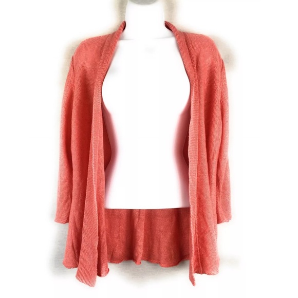 Eileen Fisher Sweaters - Eileen Fisher Cardigan Sweater Coral Pink Medium